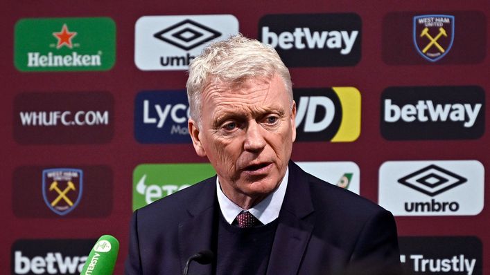 David Moyes will be hoping his side can bounce back from their weekend capitulation.