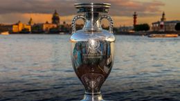 The trophy up for grabs at Euro 2020