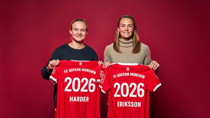 Pernille Harder and Magdalena Eriksson have joined Bayern Munich (Credit: @FCBfrauen)