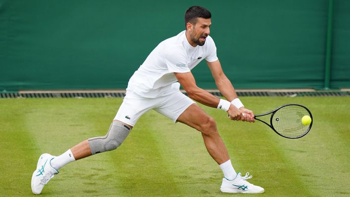 Seven-time champion Novak Djokovic has overcome a knee injury to appear at this year's Wimbledon