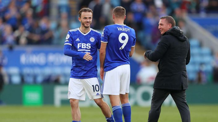 Brendan Rodgers needs James Maddison (left) and Jamie Vardy on form to fire Leicester back up the table
