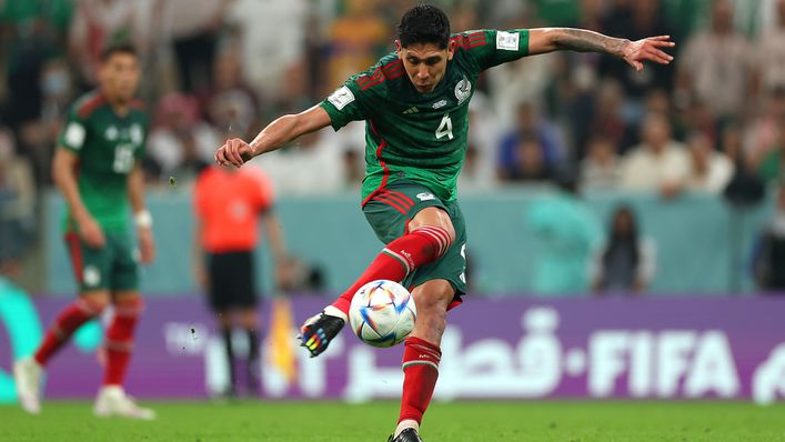 Edson Alvarez in action for Mexico against Saudi Arabia