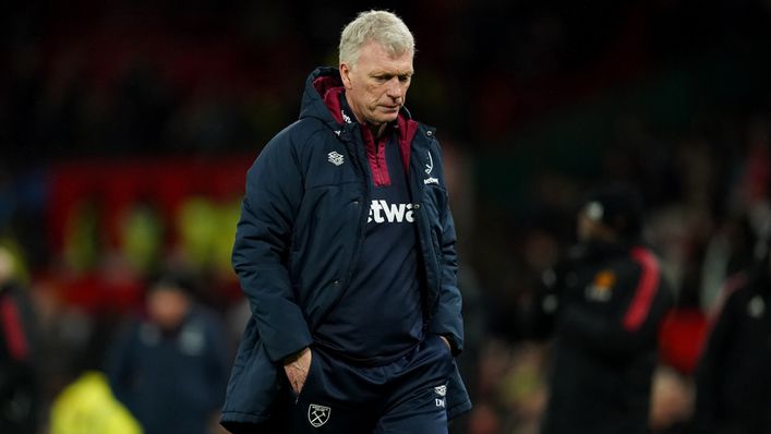 West Ham manager David Moyes failed to mastermind a cup win at former employers Manchester United