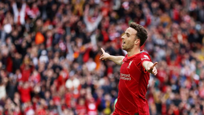 Liverpool's Diogo Jota will hope to get back on the scoresheet against Manchester United