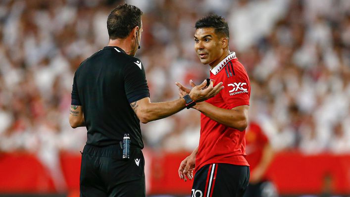 Casemiro has regularly found himself in trouble with referees and has been sent off twice this season