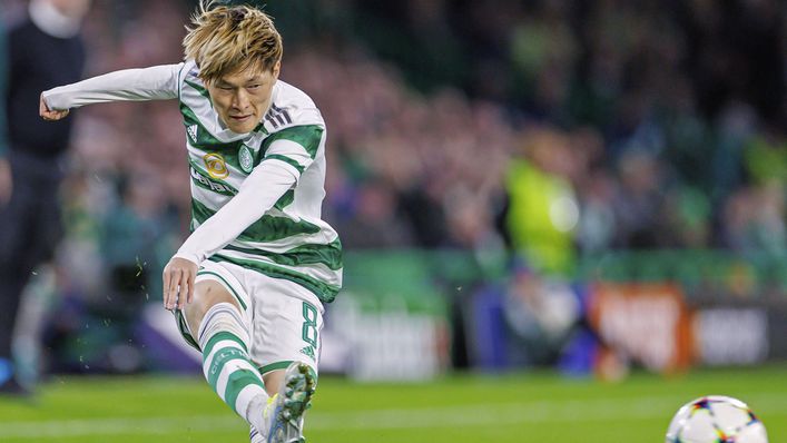Kyogo Furuhashi will be looking to add to the 33 goals he has scored for Celtic this season