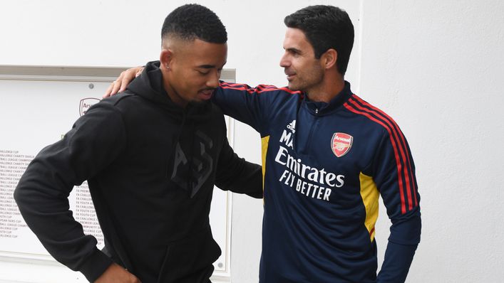 Gabriel Jesus will hope to bang in the goals for Arsenal boss Mikel Arteta this season
