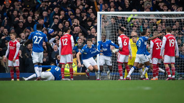 Everton beat Arsenal in Sean Dyche's first game in charge last season