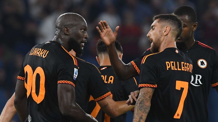 Roma celebrate their win over Frosinone