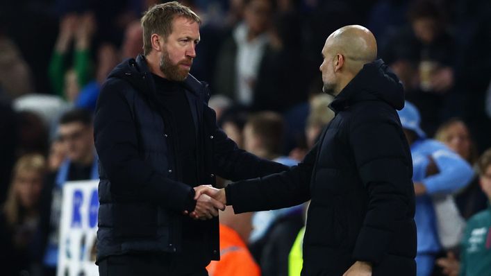 Graham Potter and Pep Guardiola will clash in the FA Cup third round