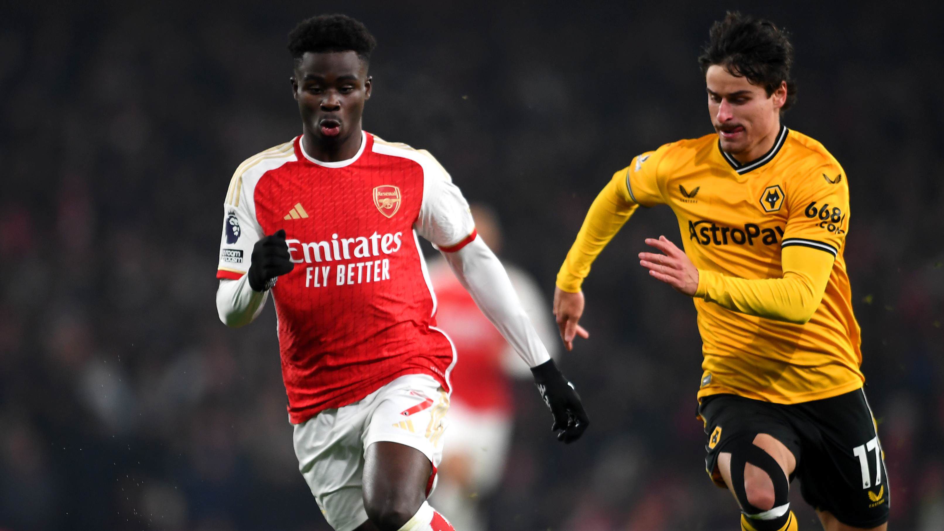 Arsenal 2 1 Wolves Saka And Odegaard Fire Gunners Four Points Clear