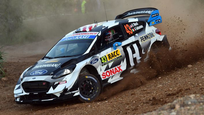American rally and stunt driver Ken Block in action