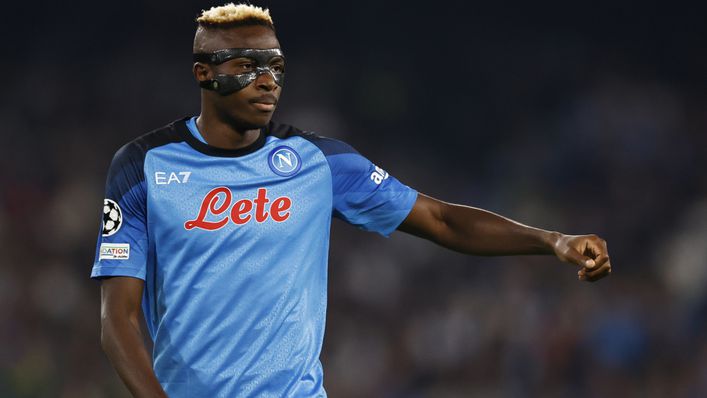 Victor Osimhen will hope to help Napoli progress in the Champions League