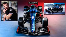 Alpine's A521 Formula 1 car for 2021 together with new reserve driver Daniil Kvyat