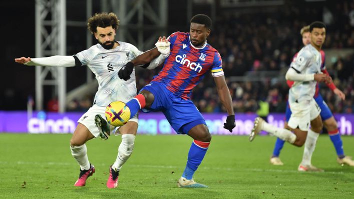 Marc Guehi is a combative presence in Crystal Palace's rearguard