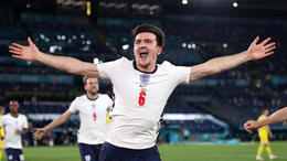 Harry Maguire put England 2-0 up in Rome with a trademark thumping header