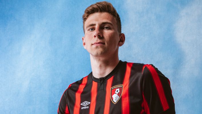 Illya Zabarnyi is kitted out in Bournemouth's new home shirt