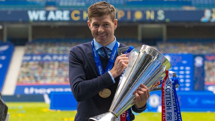 Steven Gerrard led Rangers to the league title in 2020-21