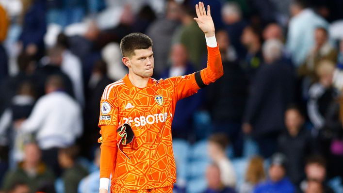 Illan Meslier helped Leeds keep a clean sheet against Aston Villa