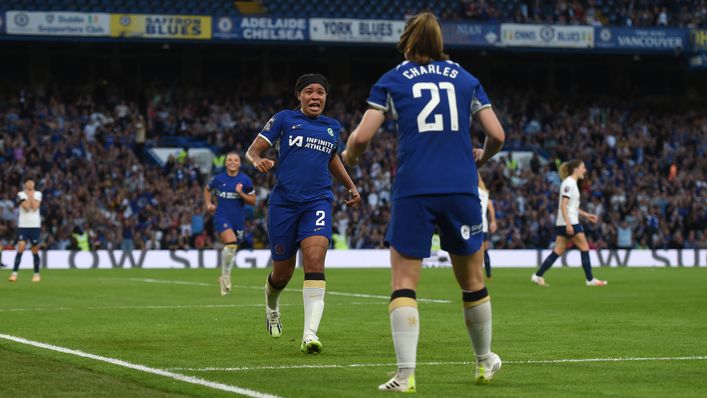 Niamh Charles set up new signing Mia Fishel to score her first Chelsea goal against Tottenham