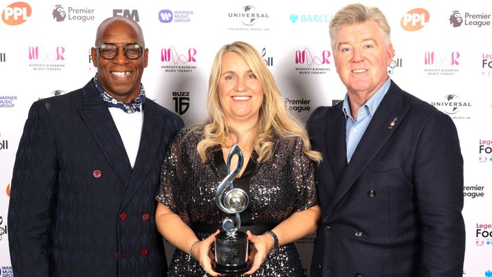 Ian Wright and Emma Hayes were honoured at the Legends of Football awards