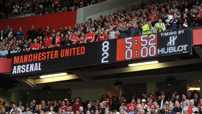 Manchester United humiliated Arsenal at Old Trafford in 2011