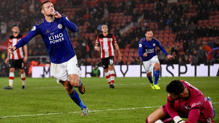 Jamie Vardy scored four goals in the 9-0 battering of Southampton