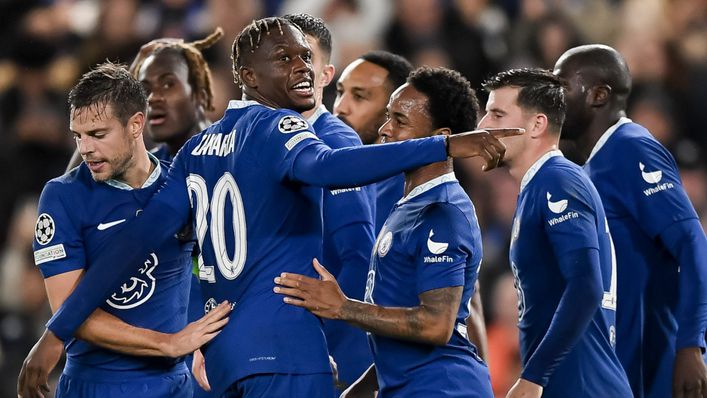 Denis Zakaria was mobbed by delighted Chelsea team-mates after his goal last night