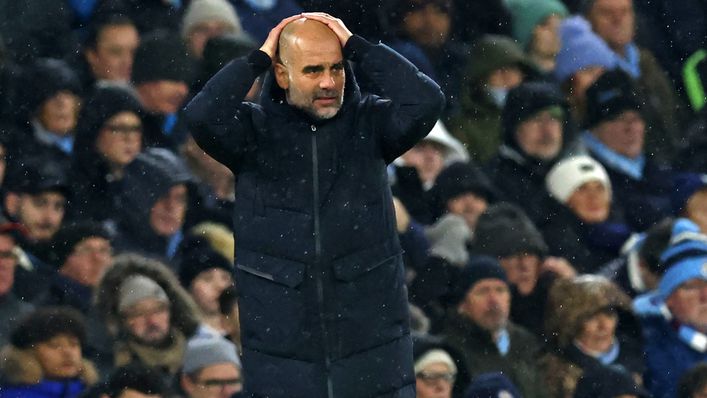 Pep Guardiola has seen his Manchester City side draw their last three Premier League games