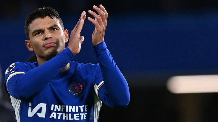 Thiago Silva made his 100th Premier League appearance for Chelsea against Crystal Palace