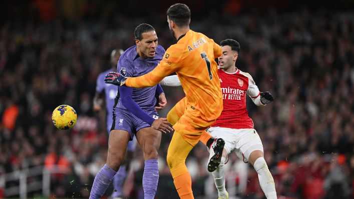 Virgil van Dijk and Alisson had a mix-up at the back for Arsenal's second goal
