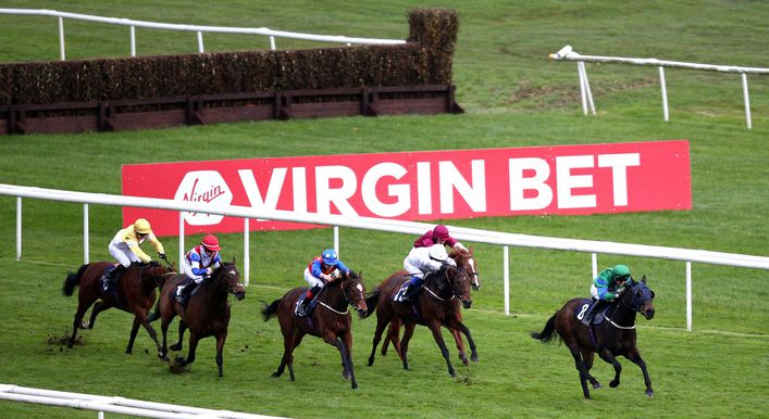 Horses in action at Doncaster racecourse