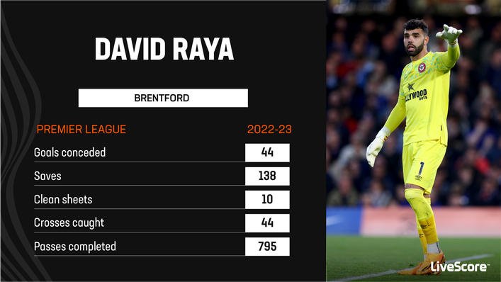 David Raya has impressed between the sticks for Brentford this term