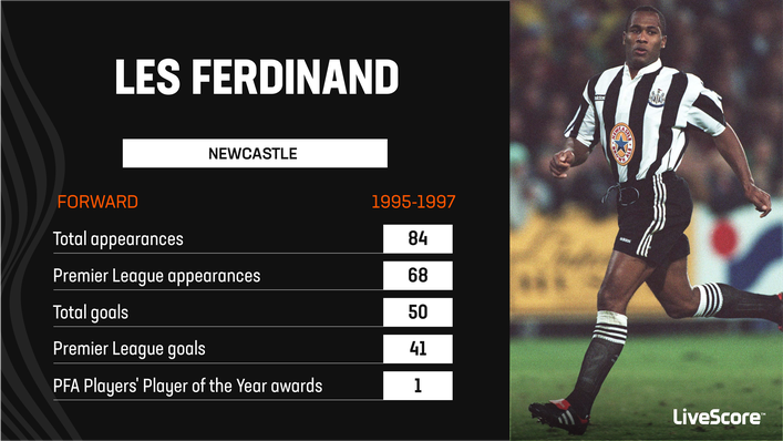 Les Ferdinand enjoyed two highly successful seasons in the North East