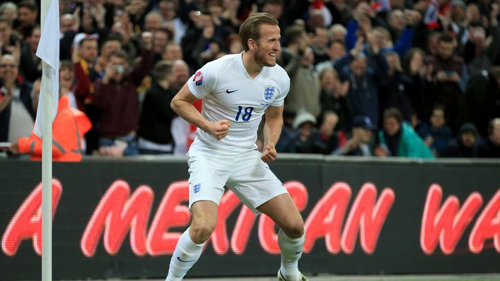 Harry Kane's first England goal came on his debut against Lithuania in 2015