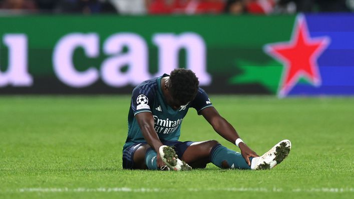 Bukayo Saka went off injured during Arsenal's defeat at Lens