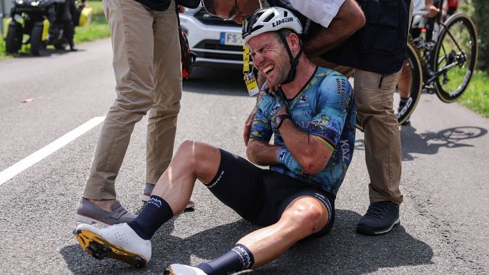 Mark Cavendish was forced to abandon on stage eight of this year's Tour de France