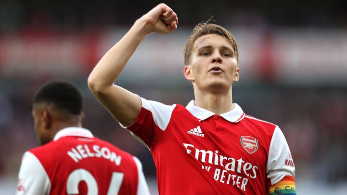 Arsenal skipper Martin Odegaard will hope to lead his team to victory at Chelsea