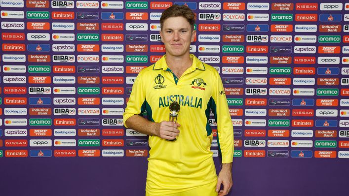 Adam Zampa was named Player of the Match after taking 3-21