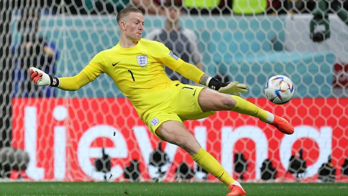 Jordan Pickford had a relatively quiet second half in the England goal