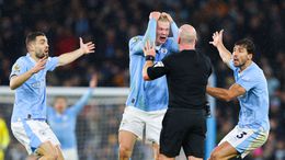 Erling Haaland was left furious after Manchester City were denied the chance to snatch a late winner