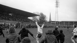 Ronnie Radford celebrates one of the most famous FA Cup goals as Hereford beat Newcastle