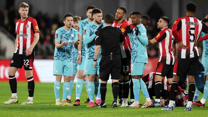 Joao Gomes was sent off after nine minutes