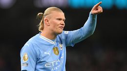 Erling Haaland is back in action for Manchester City after a spell injured