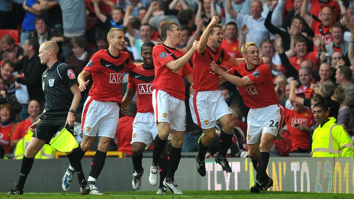 Michael Owen's late winner sparked scenes of euphoria at Old Trafford in 2009