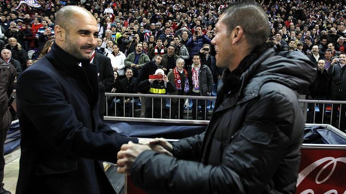 Pep Guardiola and Diego Simeone have only met three times before as managers