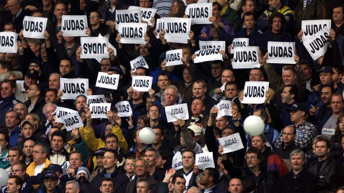 Tottenham fans expressed their anger after Sol Campbell joined Arsenal