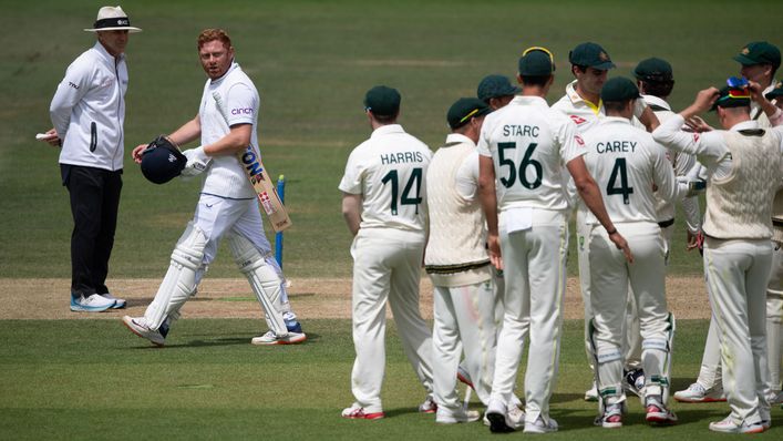 Jonny Bairstow was stumped by Alex Carey off the bowling of Cameron Green