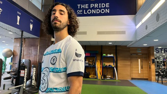 Marc Cucurella modeled Chelsea's new away kit after he signed from Brighton