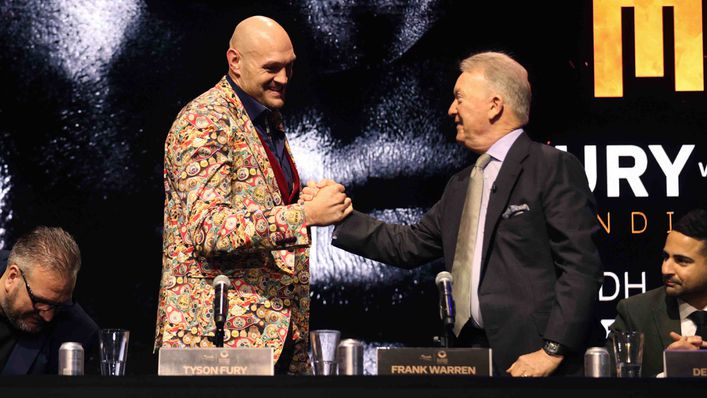 Tyson Fury has received support from promoter Frank Warren